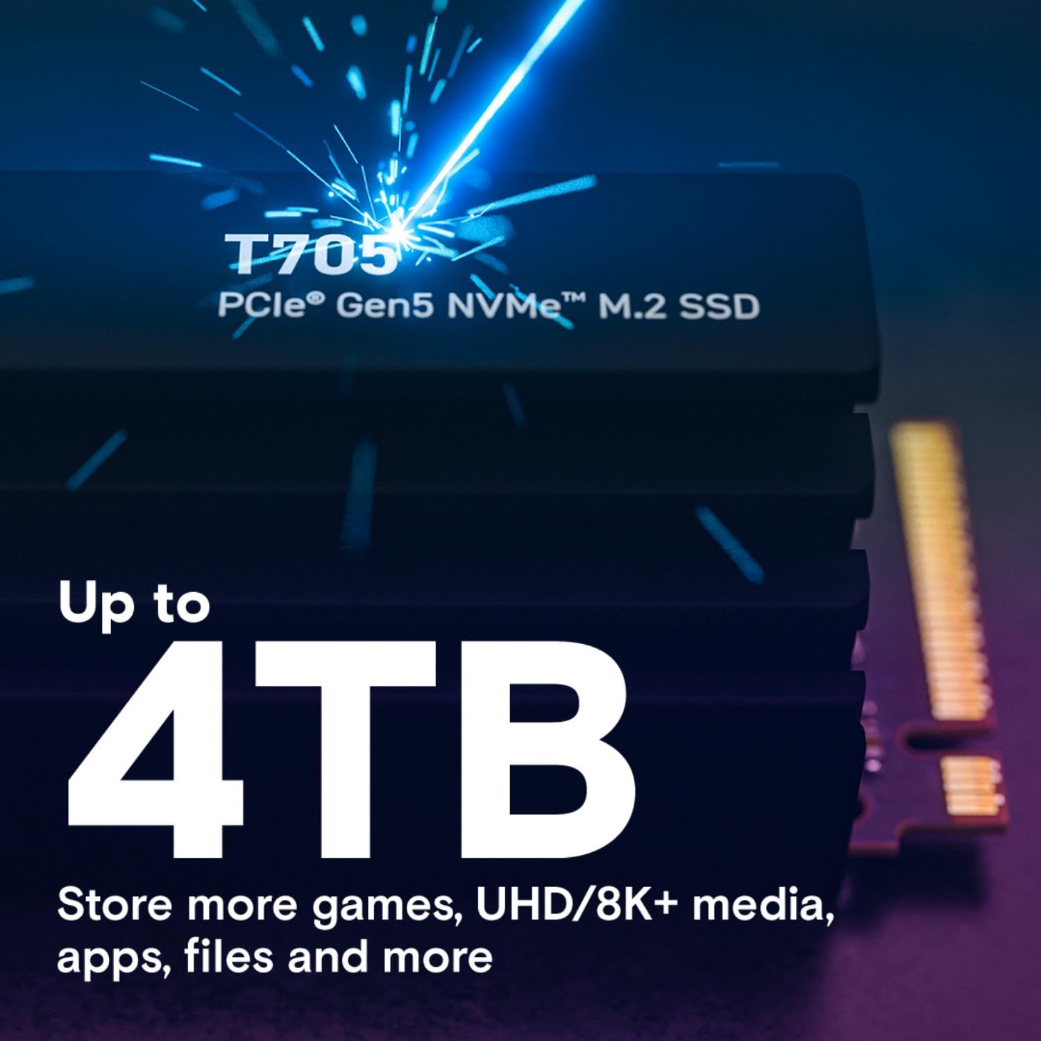 Foto 7 pulgar | Ssd Crucial New 2024 T705 Pcie Gen5 Nvme M.2 De 2 Tb Con Disipador Térmico - Venta Internacional.