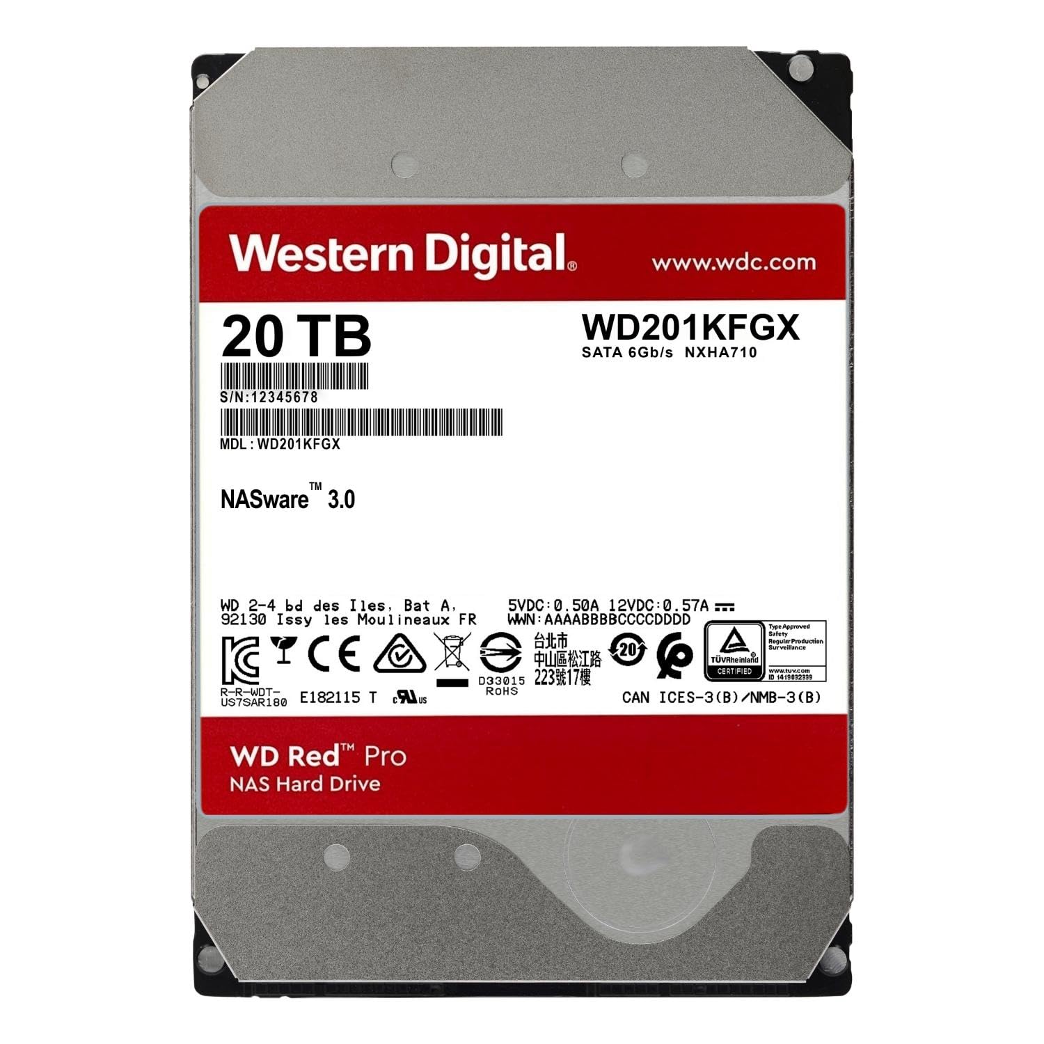 Foto 3 pulgar | Disco Duro Western Digital Wd Red Pro 20 Tb Sata 6 Gb/s 3.5'' - Venta Internacional