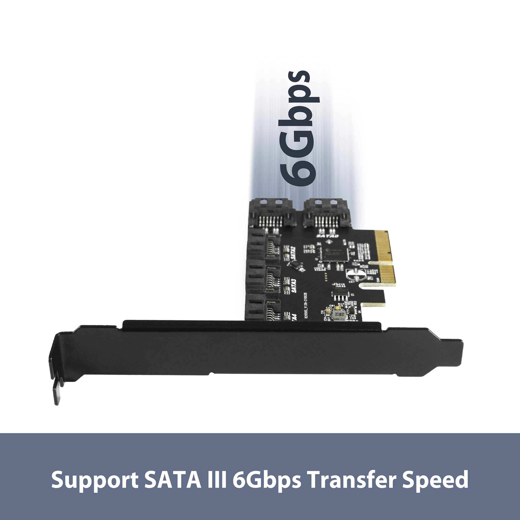 Foto 6 pulgar | Tarjeta Host Pcie X4 Sata Iii De 6 Gbps Vantec Ugt-st655 De 5 Puertos - Venta Internacional.