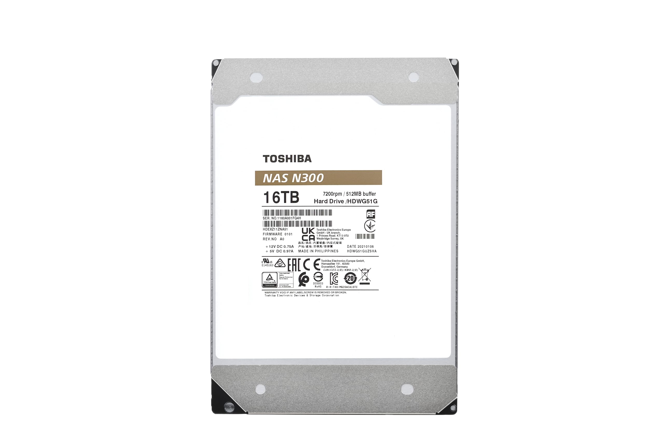 Foto 6 pulgar | Disco Duro Toshiba N300 16 Tb Nas 3,5'' Sata 6 Gb/s 7200 Rpm - Venta Internacional.