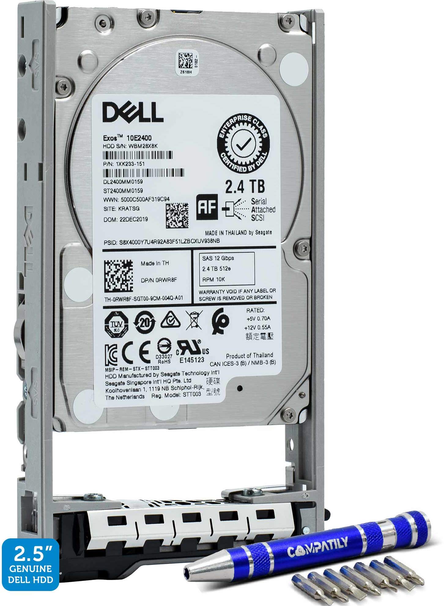 Disco Duro Dell Poweredge De 2,4 Tb, 10 000 Unidades Sas, 2,5 Pulgadas, 13g, Bandeja - Venta Internacional.