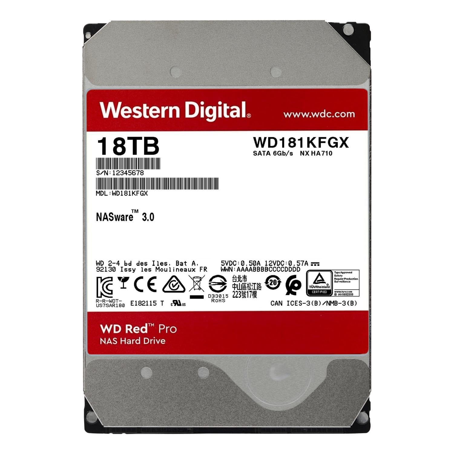 Foto 2 | Disco Duro Western Digital Wd Red Pro 18 Tb Sata 6 Gb/s 3,5'' - Venta Internacional.