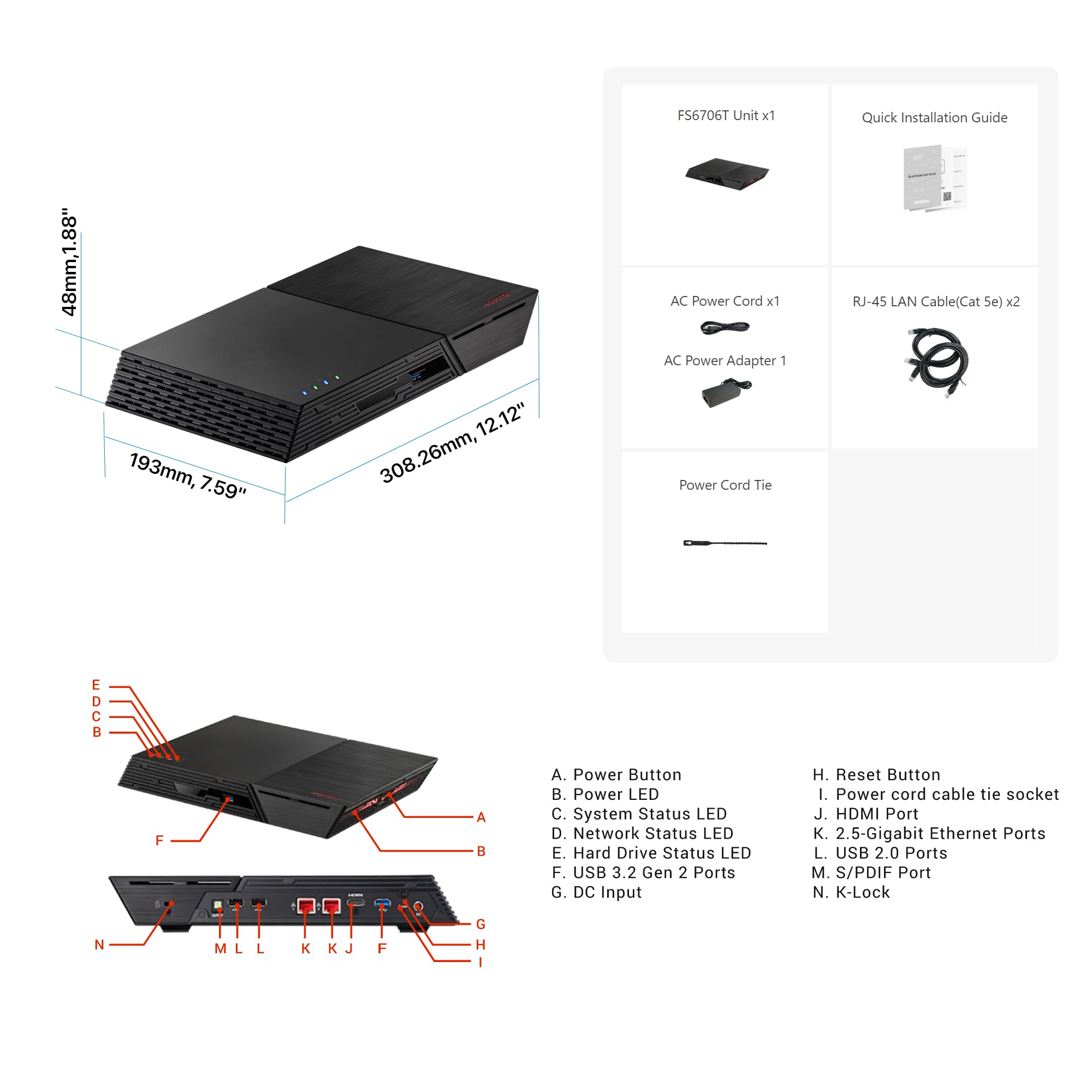 Foto 3 pulgar | Almacenamiento Nas Asustor Flashstor 6 Fs6706t, 6 Bahías, Todo Ssd, 4 Gb De Ram - Venta Internacional.