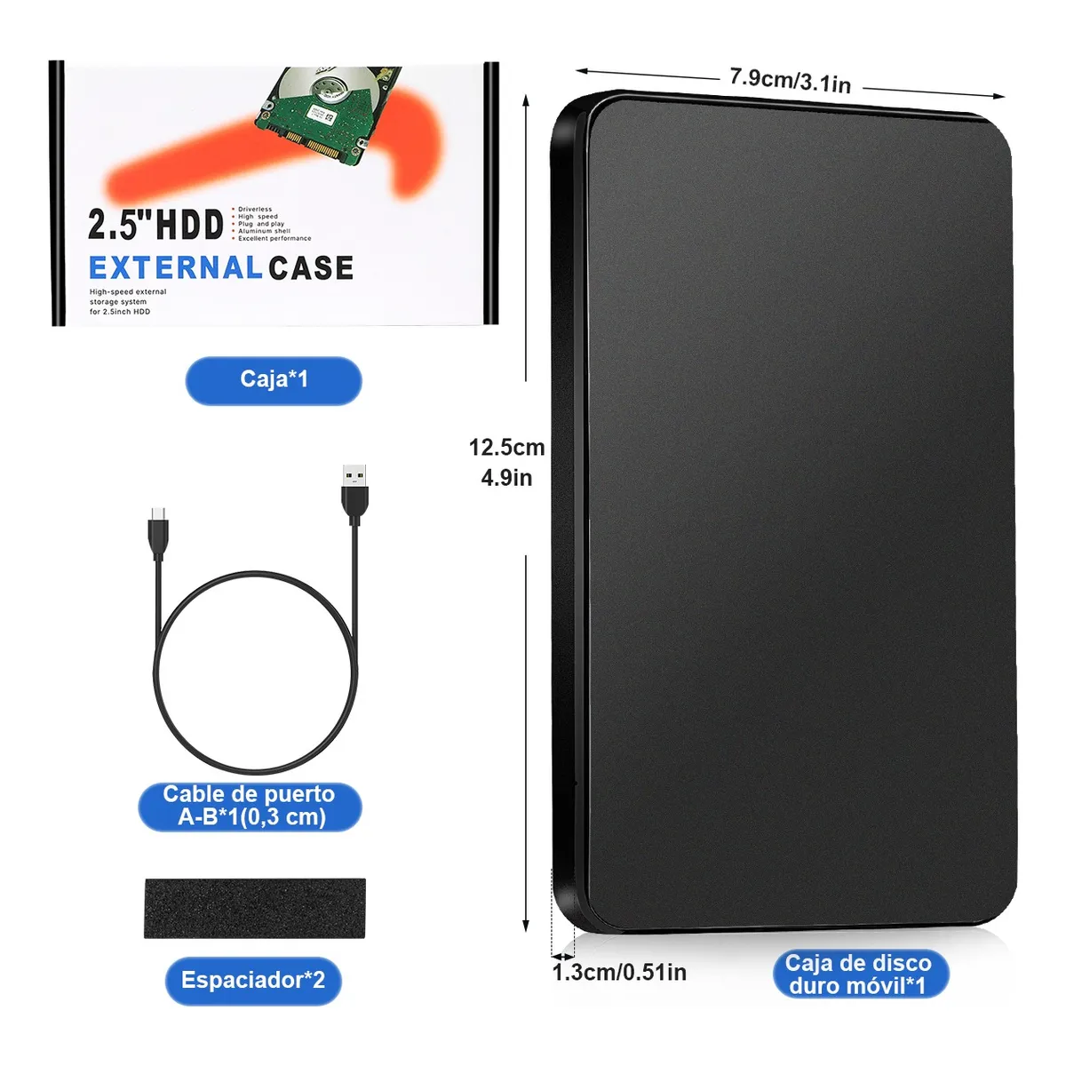 Foto 4 pulgar | Carcasa para Disco Duro SSD Eo Safe Imports USB 3.0 con 2 Unidades