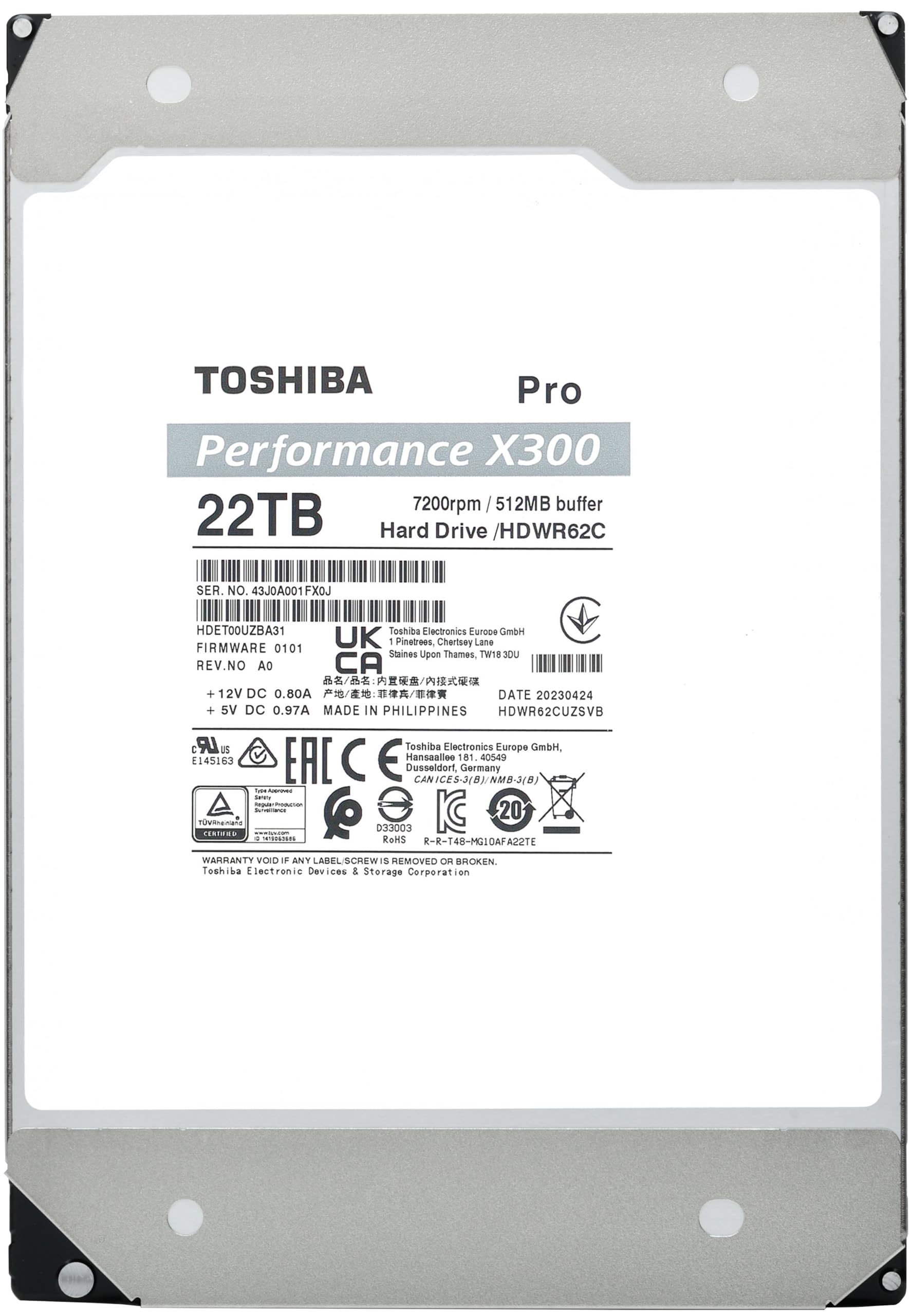 Foto 7 pulgar | Disco Duro Interno Toshiba X300 Pro 22tb Sata 6gb/s 3.5'' - Venta Internacional.