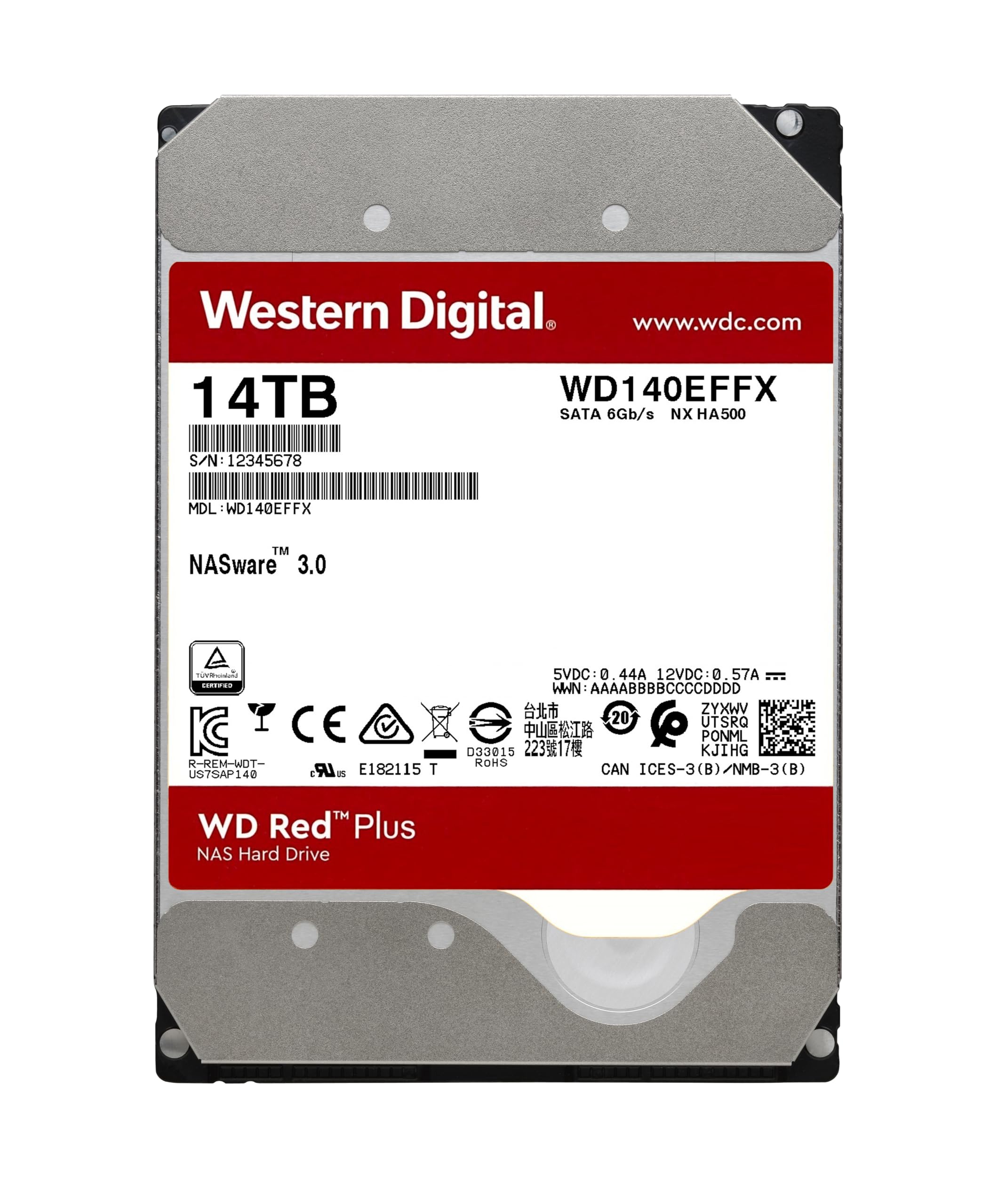 Foto 3 pulgar | Disco Duro Western Digital Wd Red Plus 14 Tb 3 5'' Sata 6 Gb/s - Venta Internacional.