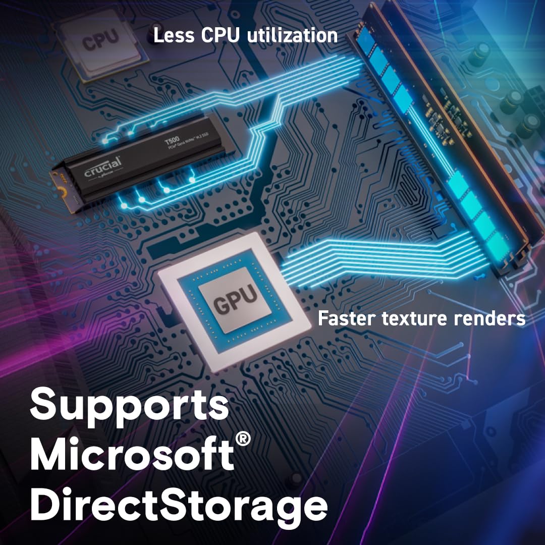Foto 6 pulgar | Ssd Crucial T500 De 500 Gb Gen4 Nvme M.2 Para Juegos Internos - Venta Internacional.