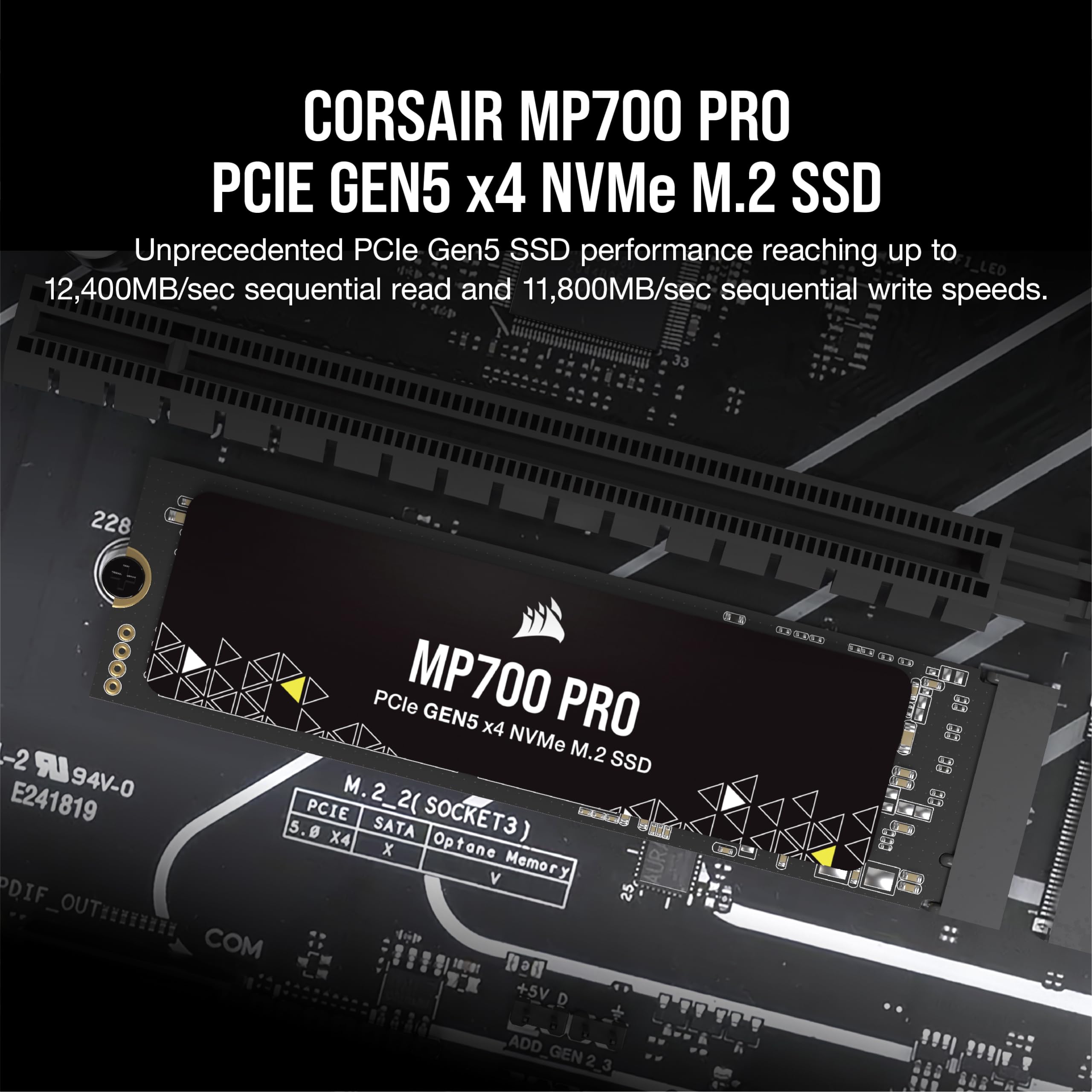 Foto 3 pulgar | Ssd Corsair Mp700 Pro M.2 Pcie Gen5 X4 Nvme 2.0 De 2 Tb - Venta Internacional.