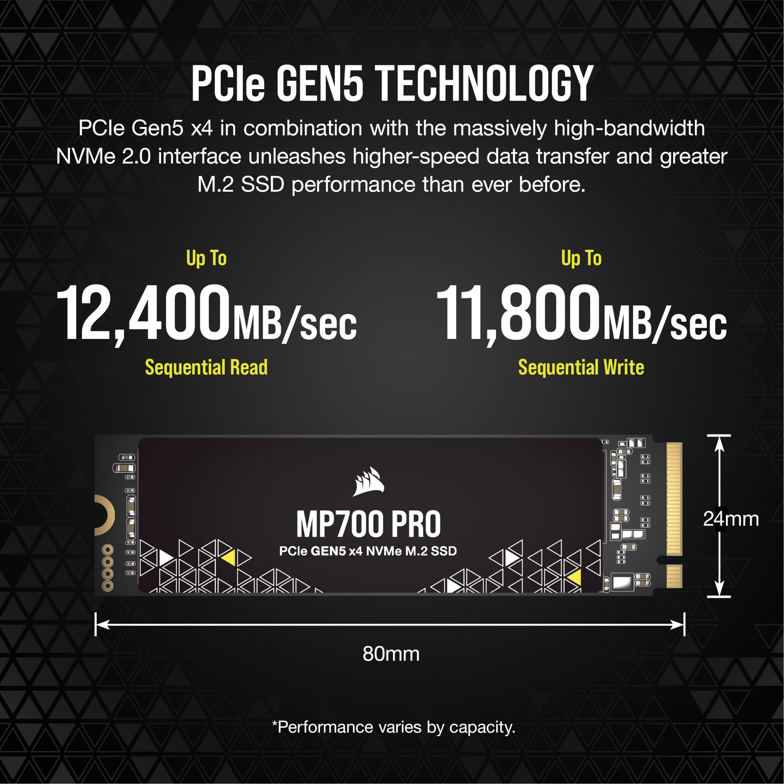 Foto 4 pulgar | Ssd Corsair Mp700 Pro M.2 Pcie Gen5 X4 Nvme 2.0 De 2 Tb - Venta Internacional.