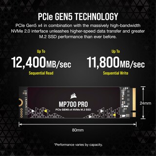 Foto 3 | Ssd Corsair Mp700 Pro M.2 Pcie Gen5 X4 Nvme 2.0 De 2 Tb - Venta Internacional.