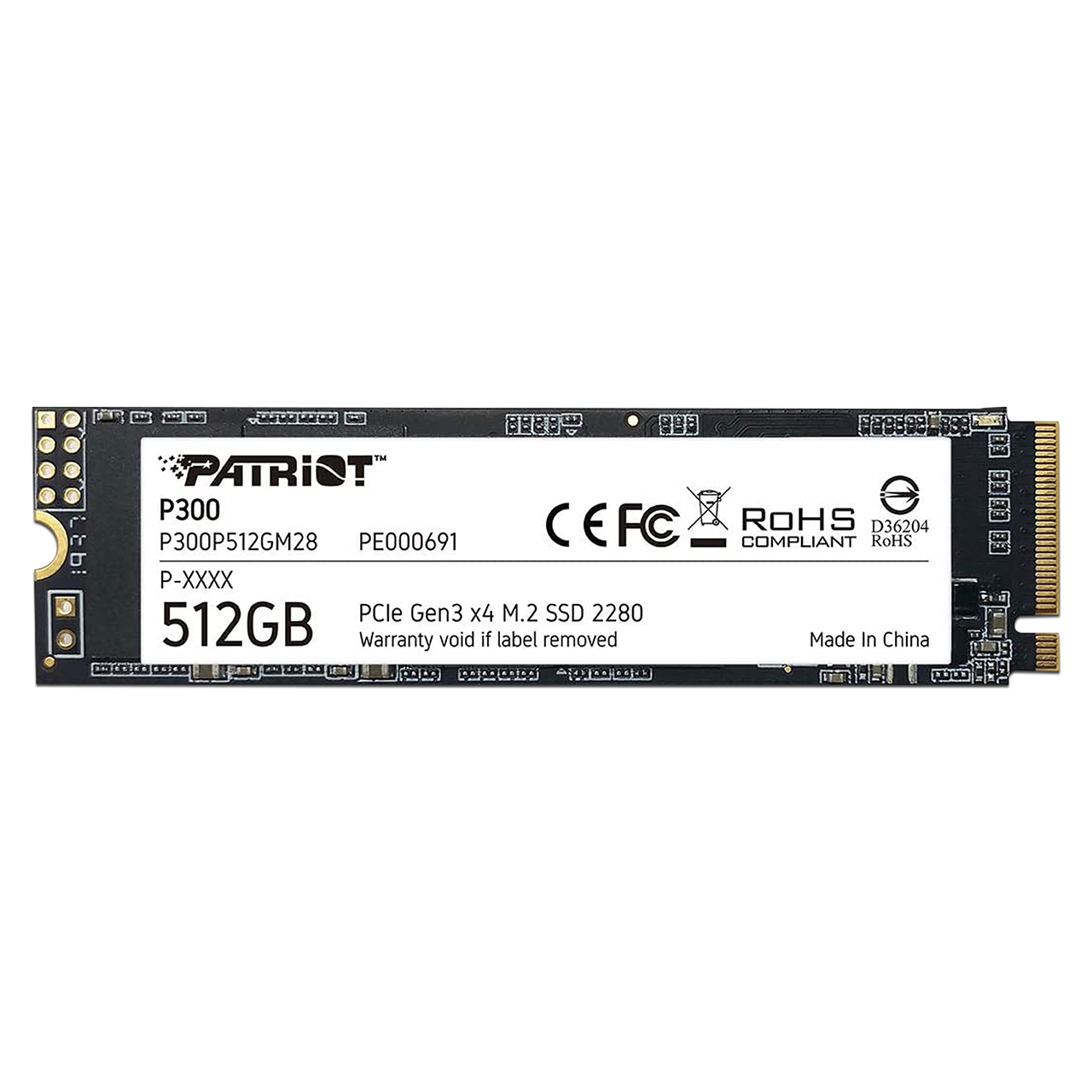 Unidad De Estado Sólido Patriot P300 De 512gb  M.2 Nvme Pcie 3.0.