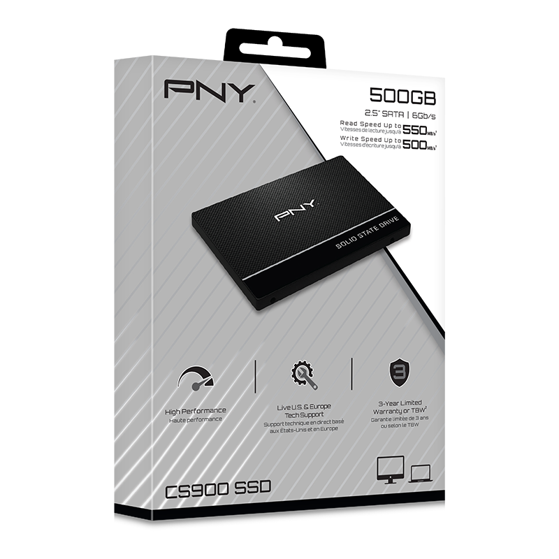 Foto 2 pulgar | SSD PNY CS900 500GB SATA3 SSD7CS900-500-RB