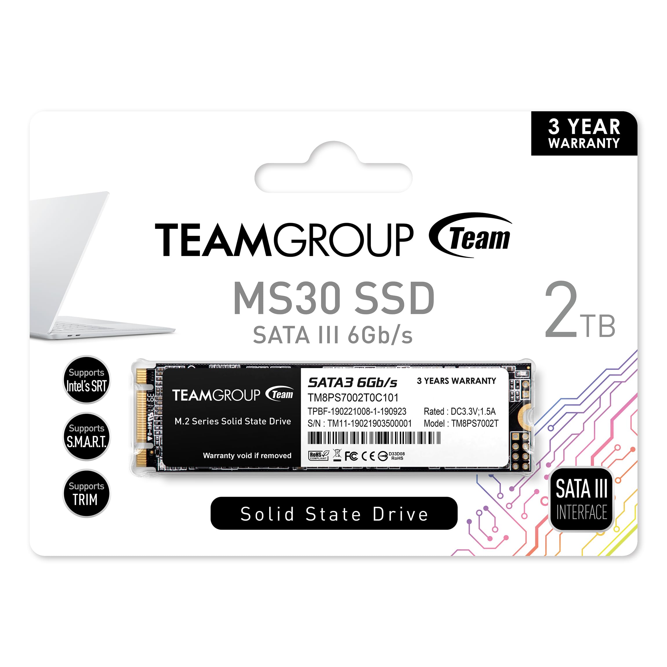 Foto 7 pulgar | Unidad De Estado Sólido Ssd Teamgroup Ms30 2tb Sata Iii M.2 - Venta Internacional.