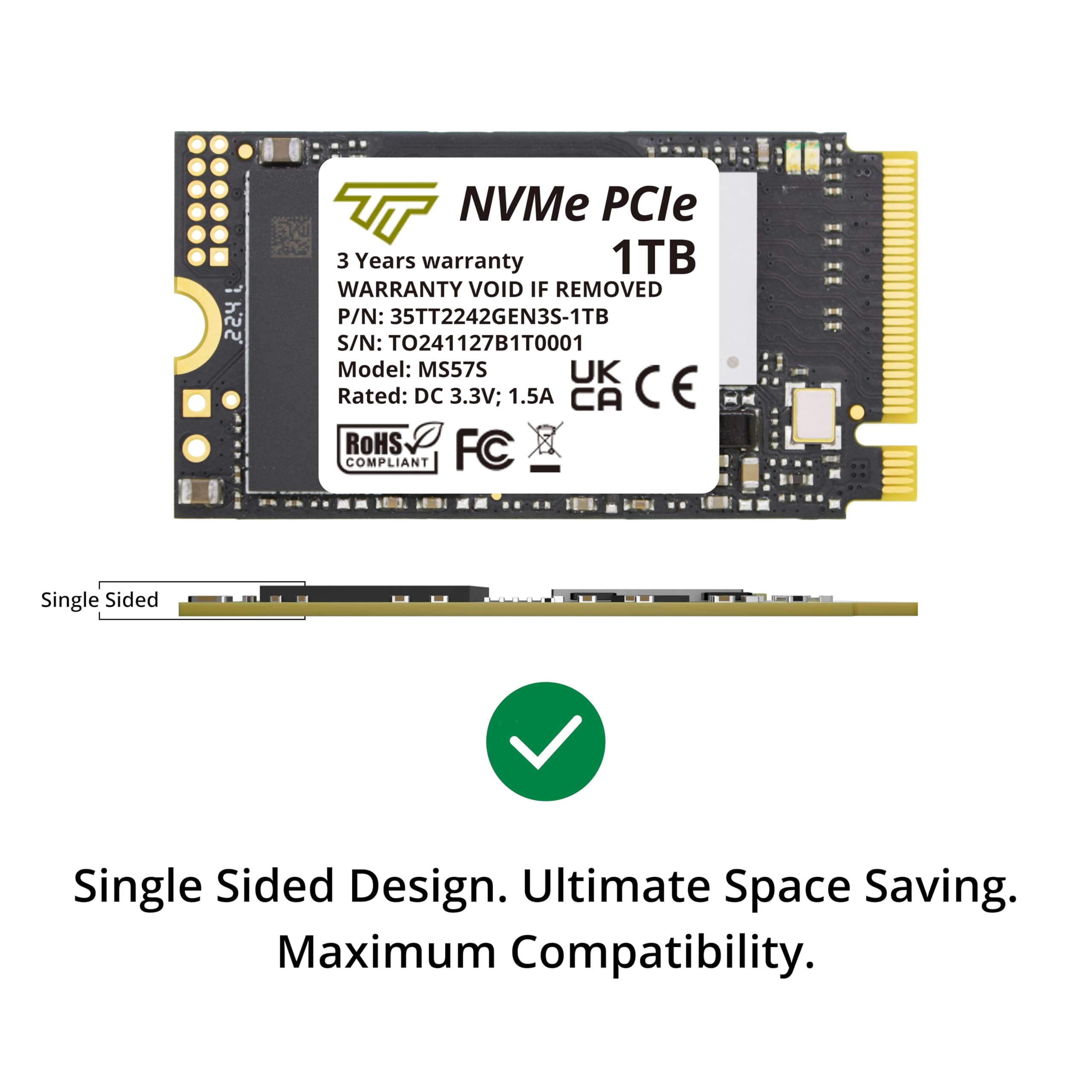Foto 3 | Ssd Timetec M.2 2242 Nvme Pcie Gen3x4 De 1 Tb Para Lenovo Thinkpad - Venta Internacional.