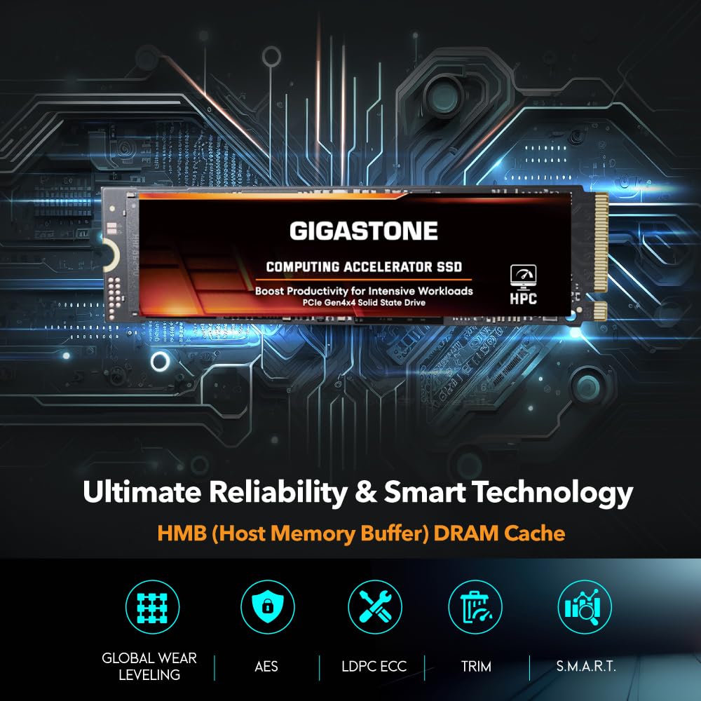 Foto 4 pulgar | Ssd Gigastone Hpc Computing M.2 500 Gb Pcie 4.0 Nvme 5000 Mb/s - Venta Internacional.
