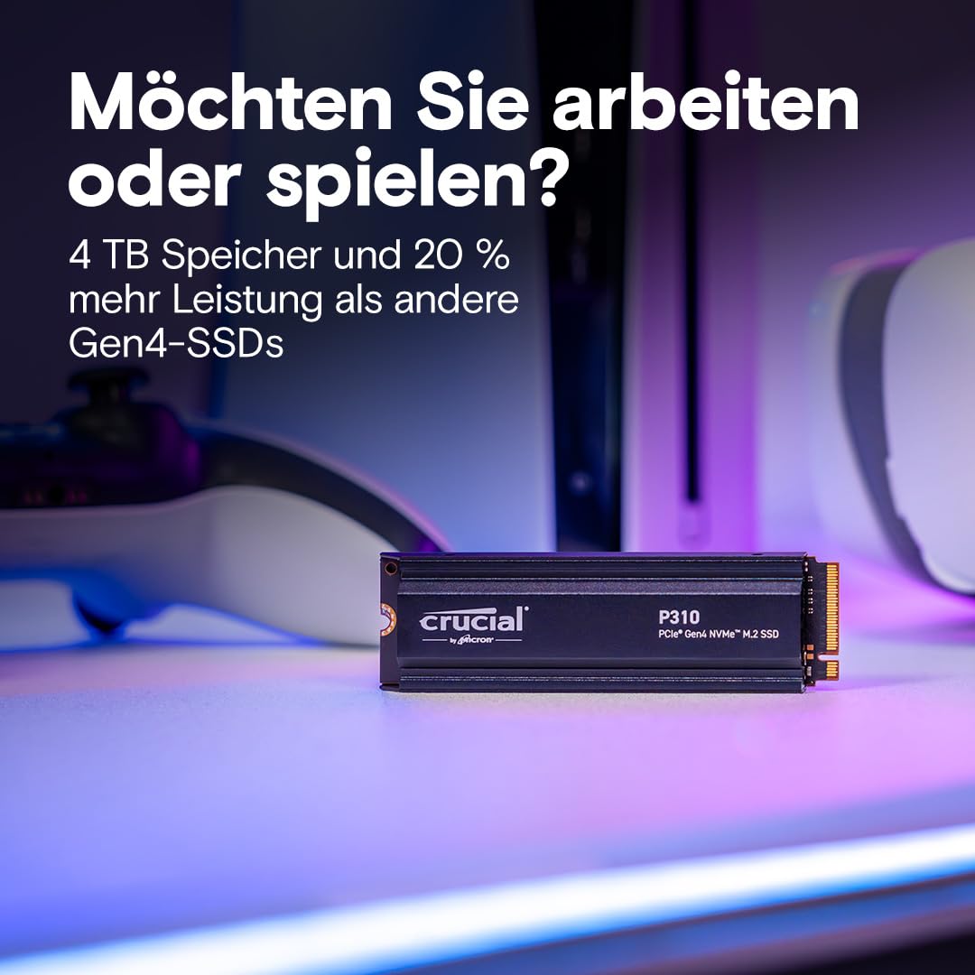 Foto 4 pulgar | Ssd Crucial P310 Pcie Gen4 2280 Nvme M.2 De 1 Tb Con Disipador Térmico - Venta Internacional.