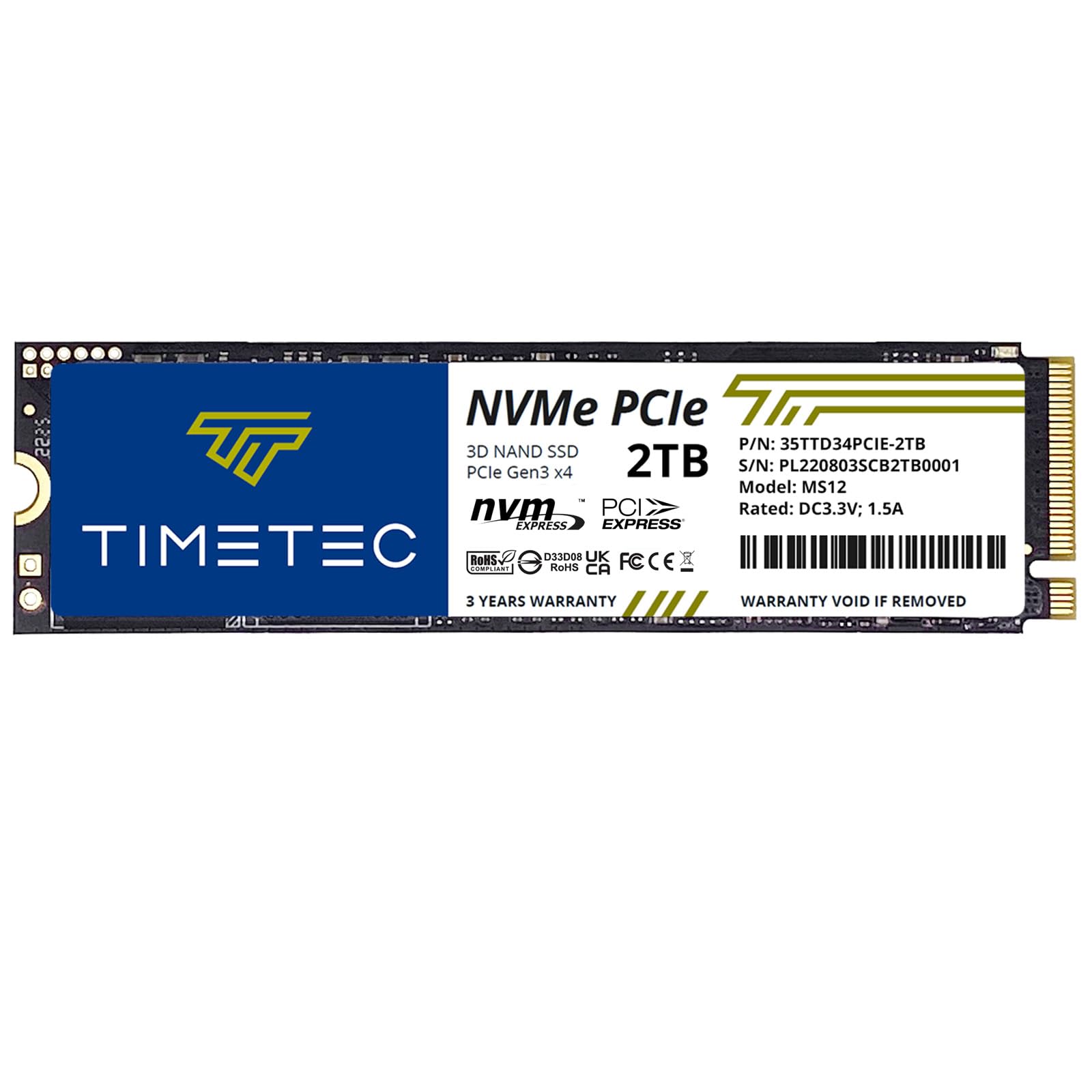 Foto 2 pulgar | Unidad De Estado Sólido Interna Timetec 2tb Ssd Nvme Pcie Gen3x4 - Venta Internacional.