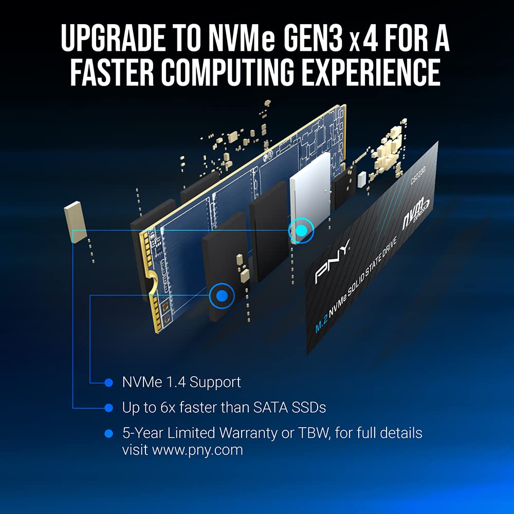 Foto 5 pulgar | Unidad De Estado Sólido Pny Cs2230 500 Gb M.2 Nvme 3.300 Mb/s - Venta Internacional.