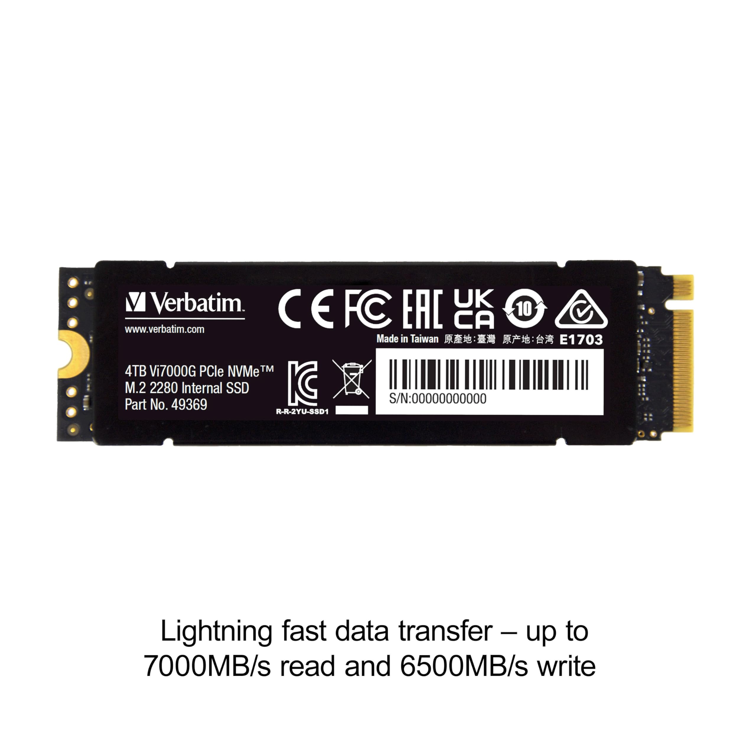 Foto 3 pulgar | Ssd Verbatim Vi7000 Pcie Nvme M.2 2280 De 1 Tb - Venta Internacional.