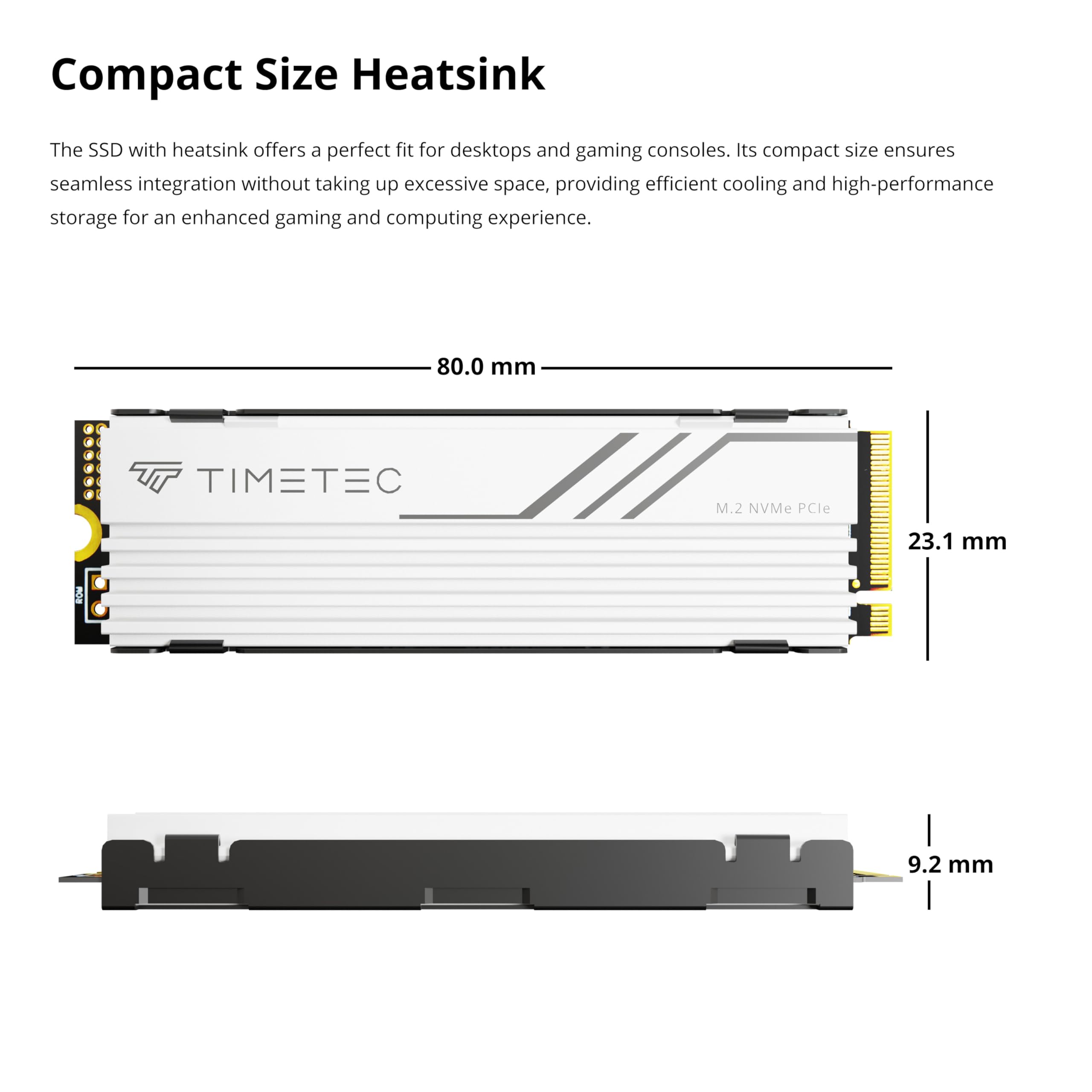 Foto 5 pulgar | Ssd Timetec Pcie 4.0 Nvme M.2 2280 Interno Con Disipador Térmico - Venta Internacional.