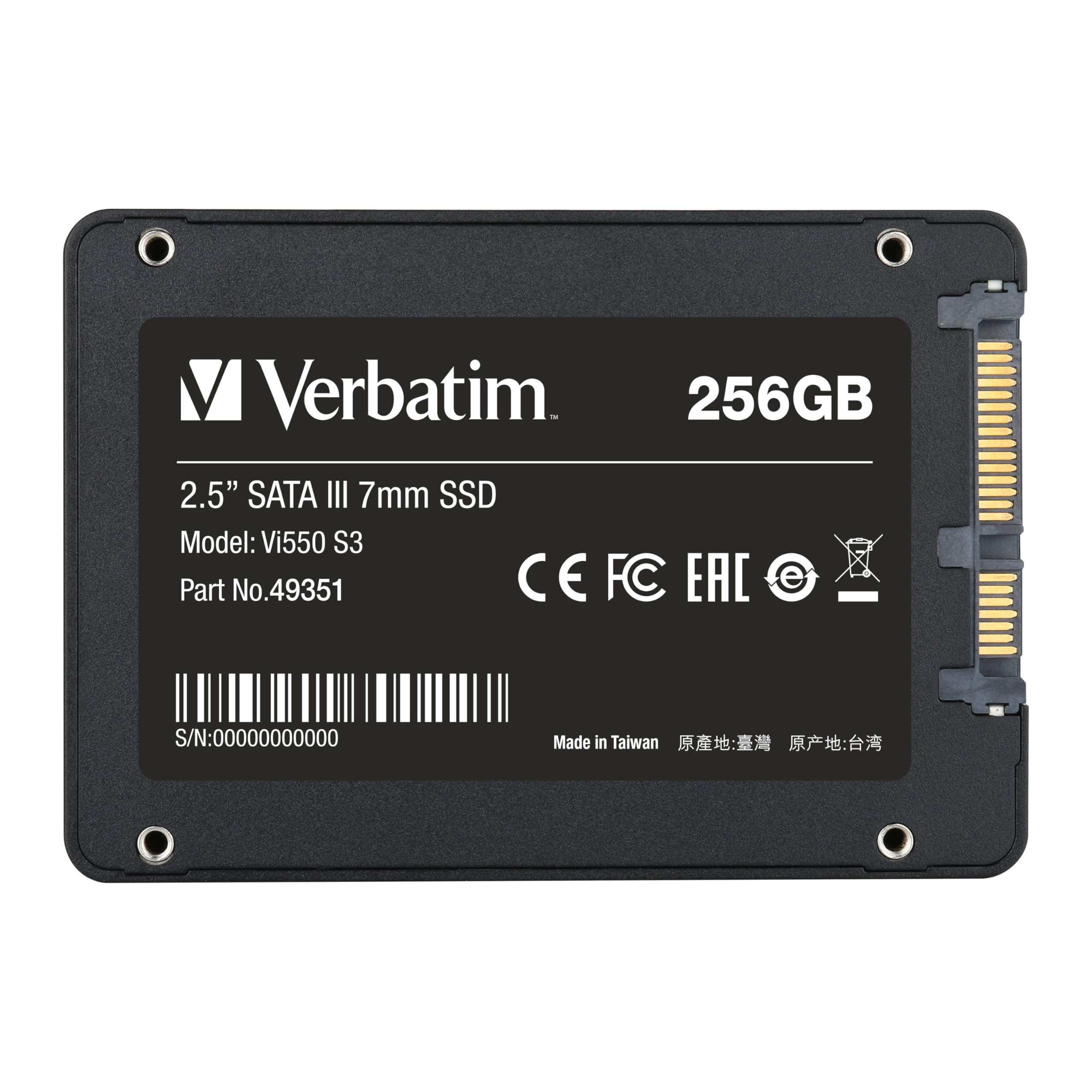 Foto 3 pulgar | Unidad De Estado Sólido Verbatim Vi550 256gb Sata Iii 2.5'' - Venta Internacional.