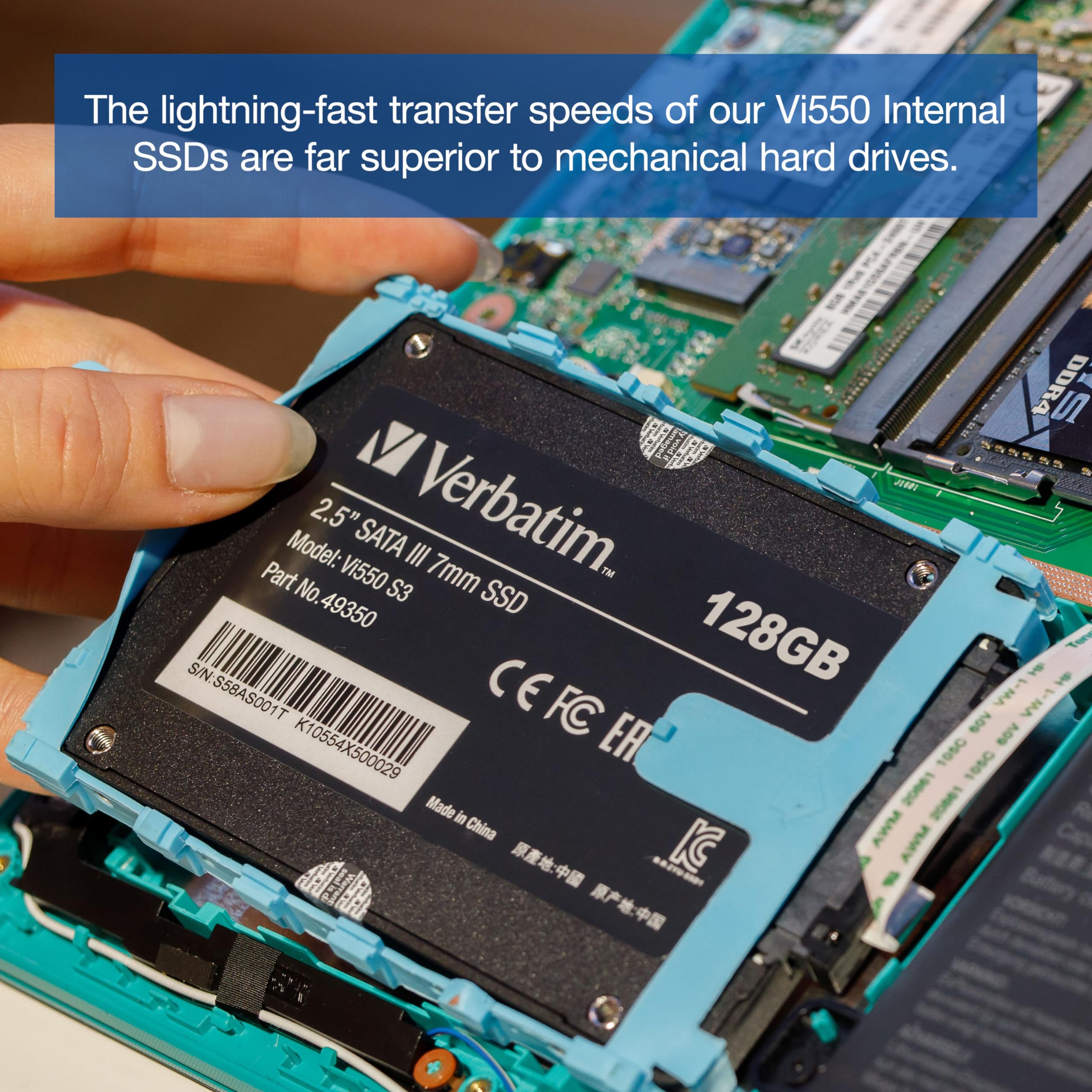 Foto 4 pulgar | Unidad De Estado Sólido Verbatim Vi550 256gb Sata Iii 2.5'' - Venta Internacional.