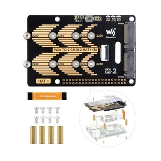 Foto 1 | Pcie A M.2 Hat De 2 Canales Compatible Con Raspberry Pi 5 - Venta Internacional.