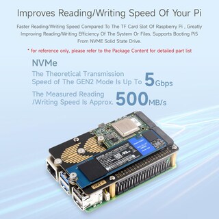 Foto 6 | Pcie A M.2 Hat De 2 Canales Compatible Con Raspberry Pi 5 - Venta Internacional.