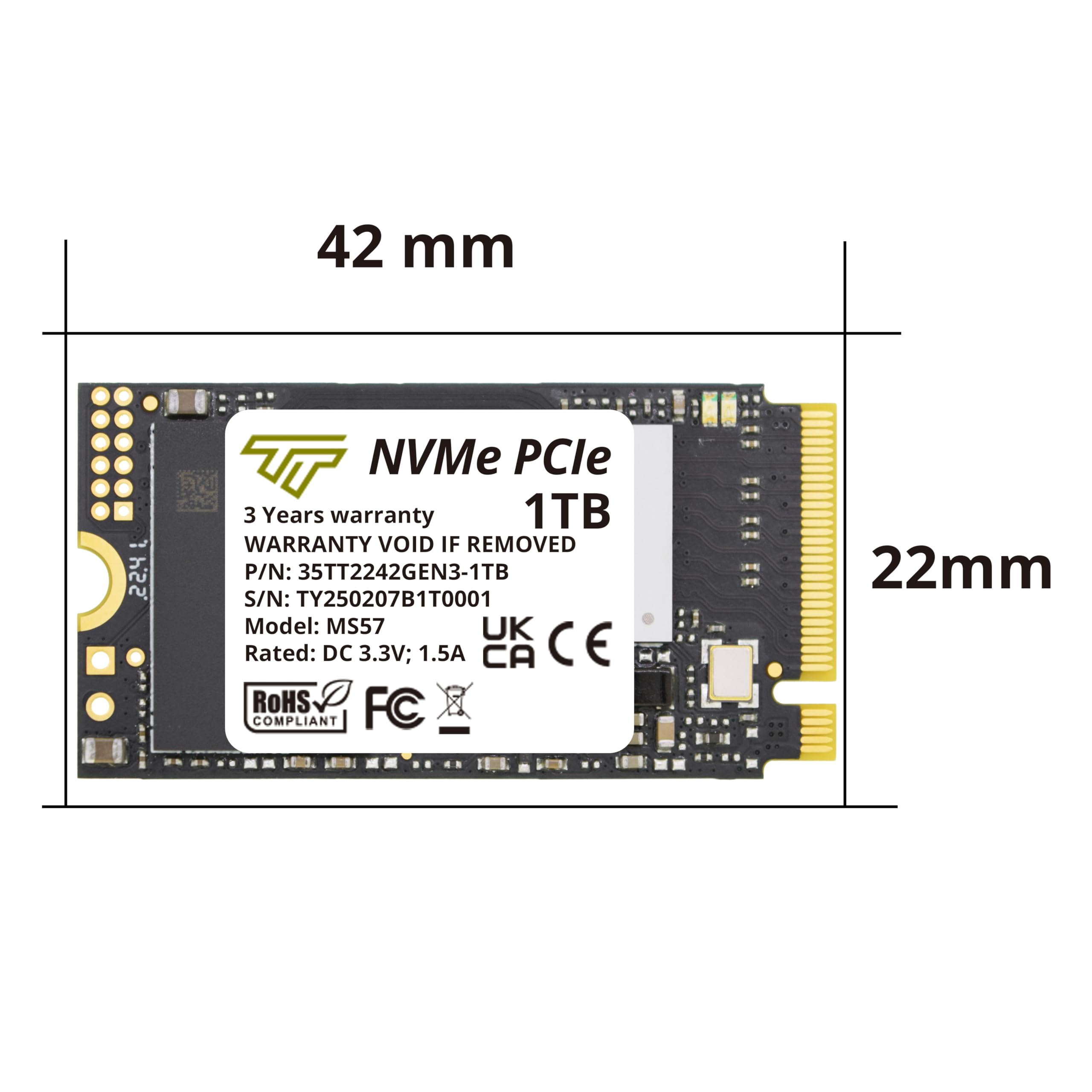 Foto 3 pulgar | Ssd Timetec M.2 2242 Nvme Pcie Gen3x4 3d Nand Tlc De 1 Tb - Venta Internacional.