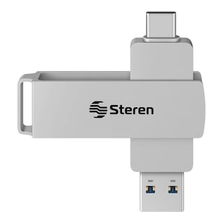 Foto 1 | Memoria Usb Dual tipo C y A de 64 gb Steren Mfd-064/dual Plateado