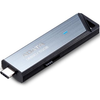 Foto 3 | Memoria USB-c 512gb Adata Aue800 Flash Drive 3.2 Plata Ue800-512gb