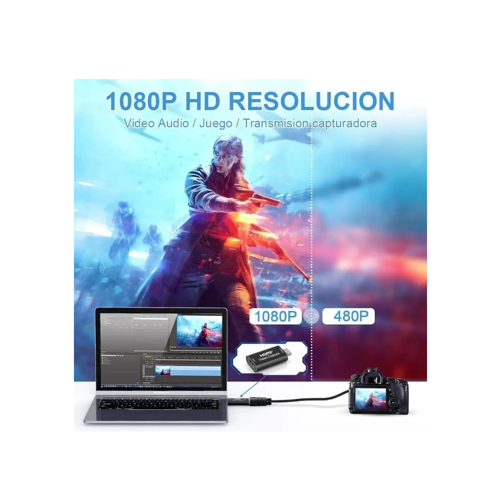 Foto 4 pulgar | Tarjeta de Captura de Video y Audio Hdmi A Usb 1080p Usb 2.0 Malubero color Negro