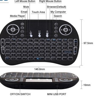 Foto 3 | Mini Teclado NS Tech para Consolas de Video Juegos Multimedia Con Luz