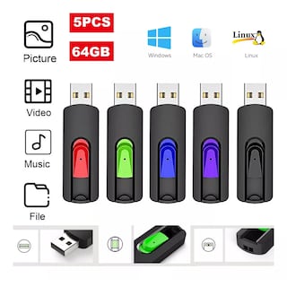 Foto 2 | Memorias Usb Eo Safe Imports Esi8140 5 Piezas