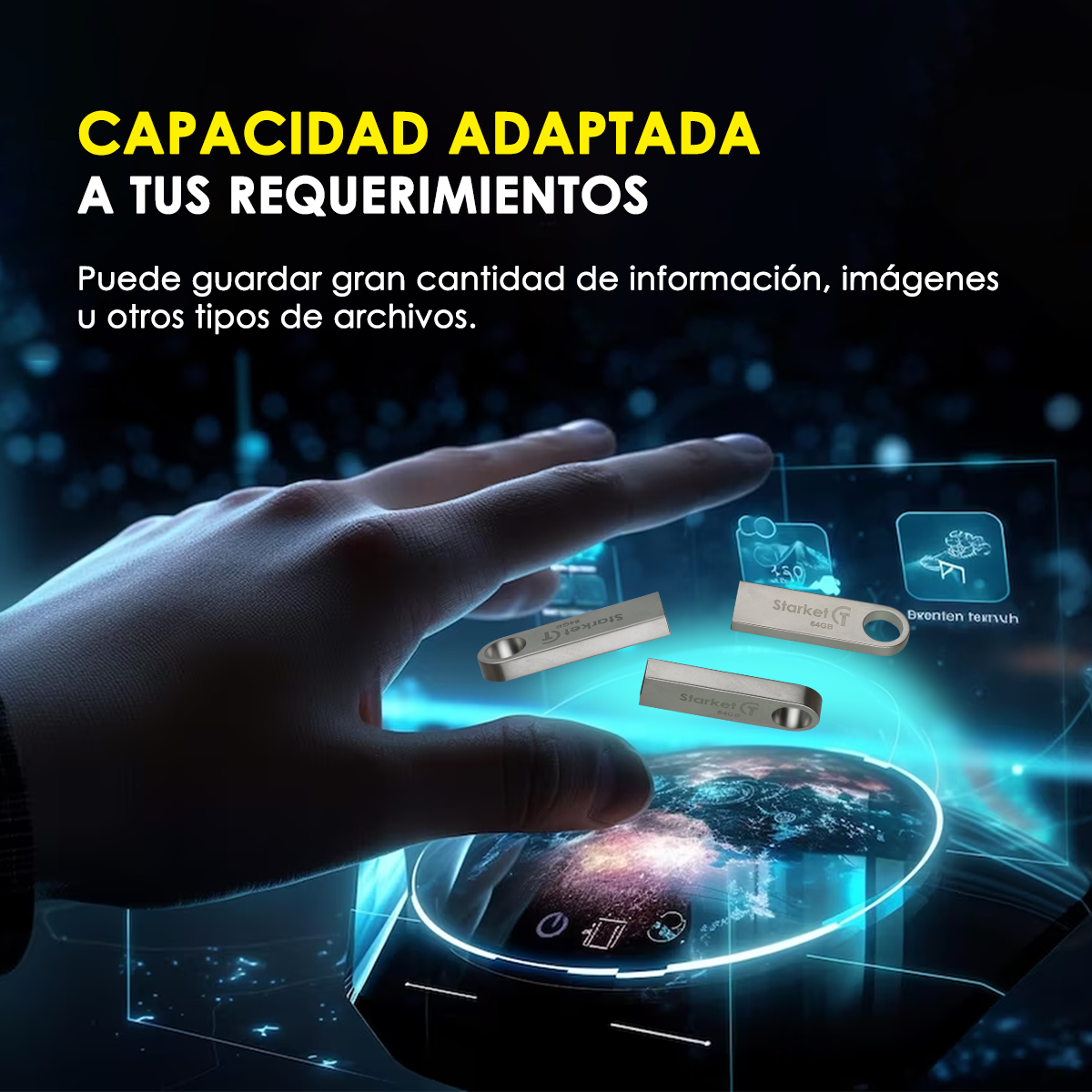 Foto 5 pulgar | Kit de 20 Memoria Usb Starket Sk-u3003 64gb 2.0 Plateado