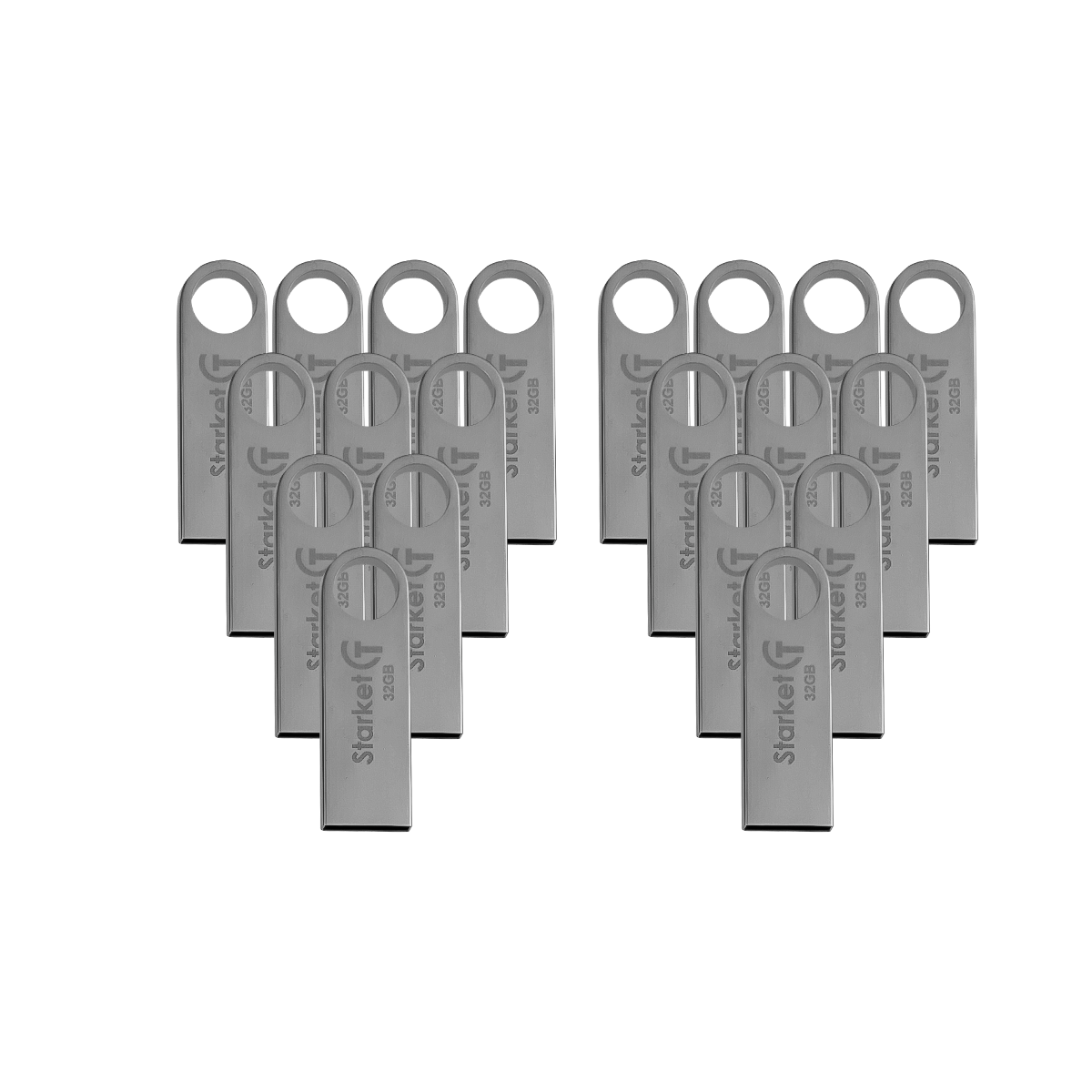 Foto 2 | Kit de 20 Memoria Usb Starket Sk-u3002 32gb 2.0 Plateado