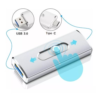 Foto 3 | Memoria Usb 3.0 128gb Eo Safe Imports Esi-10592 Plata