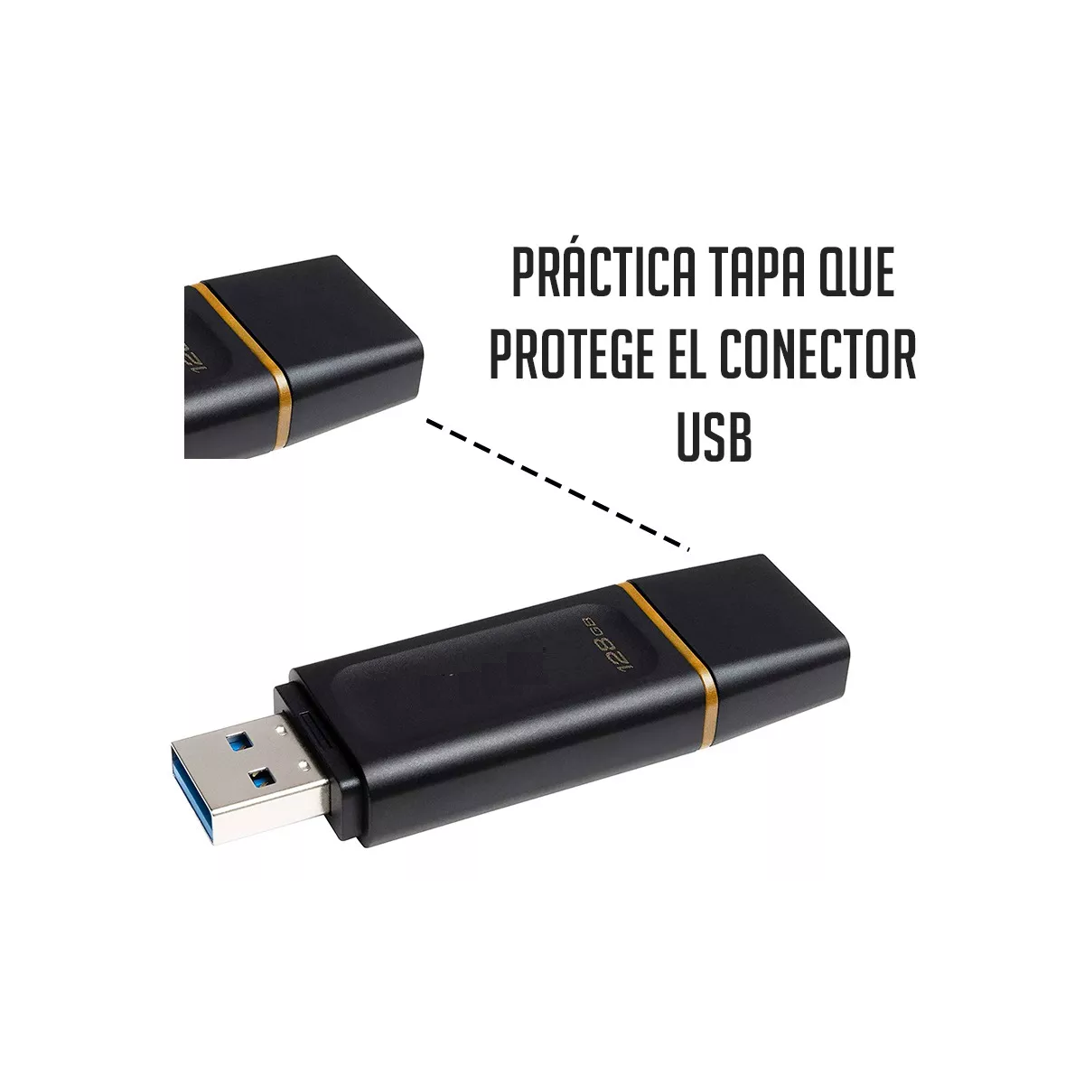 Foto 4 pulgar | Memoria Usb 128 Gb 3.2 Eo Safe Imports Esi-11263 Negro