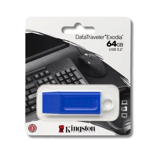 Foto 1 | Memoria USB Kingston 64 GB Exodia Azul