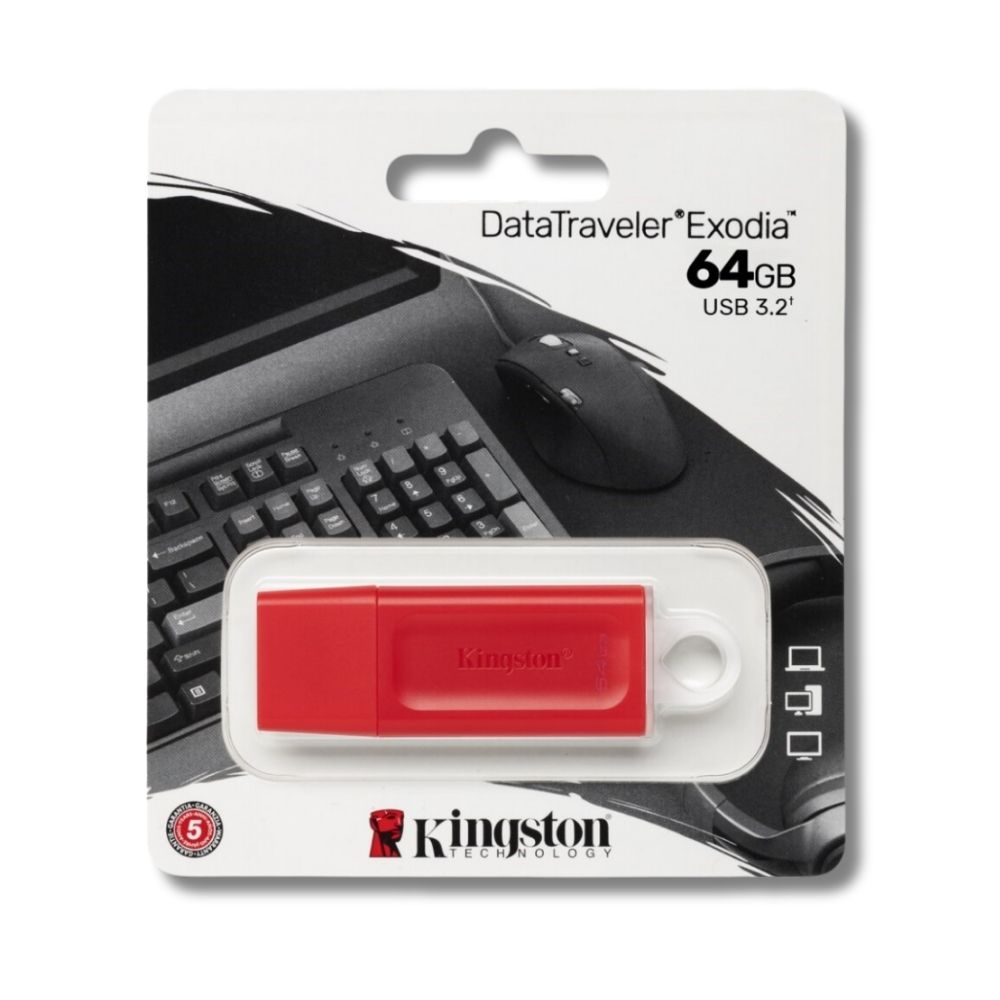 Memoria USB Kingston 64 GB Exodia Roja