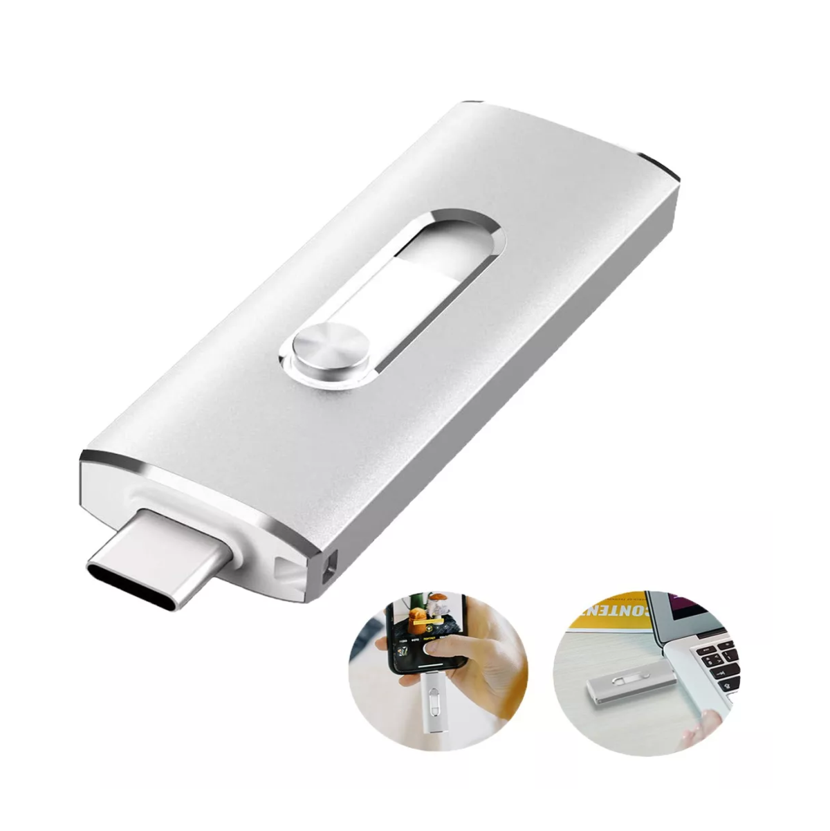 Foto 3 pulgar | Memorias Usb 3.0 128gb Gris