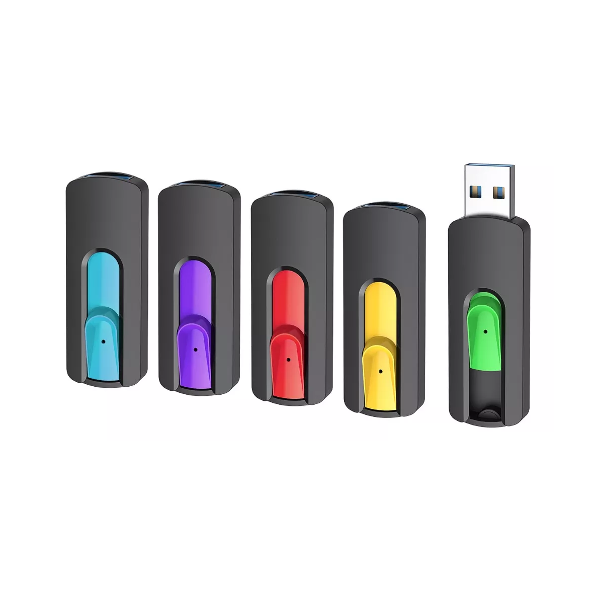Foto 2 pulgar | 5 Piezas Memoria Usb 2.0 Topesel De 64 Gb, Negro