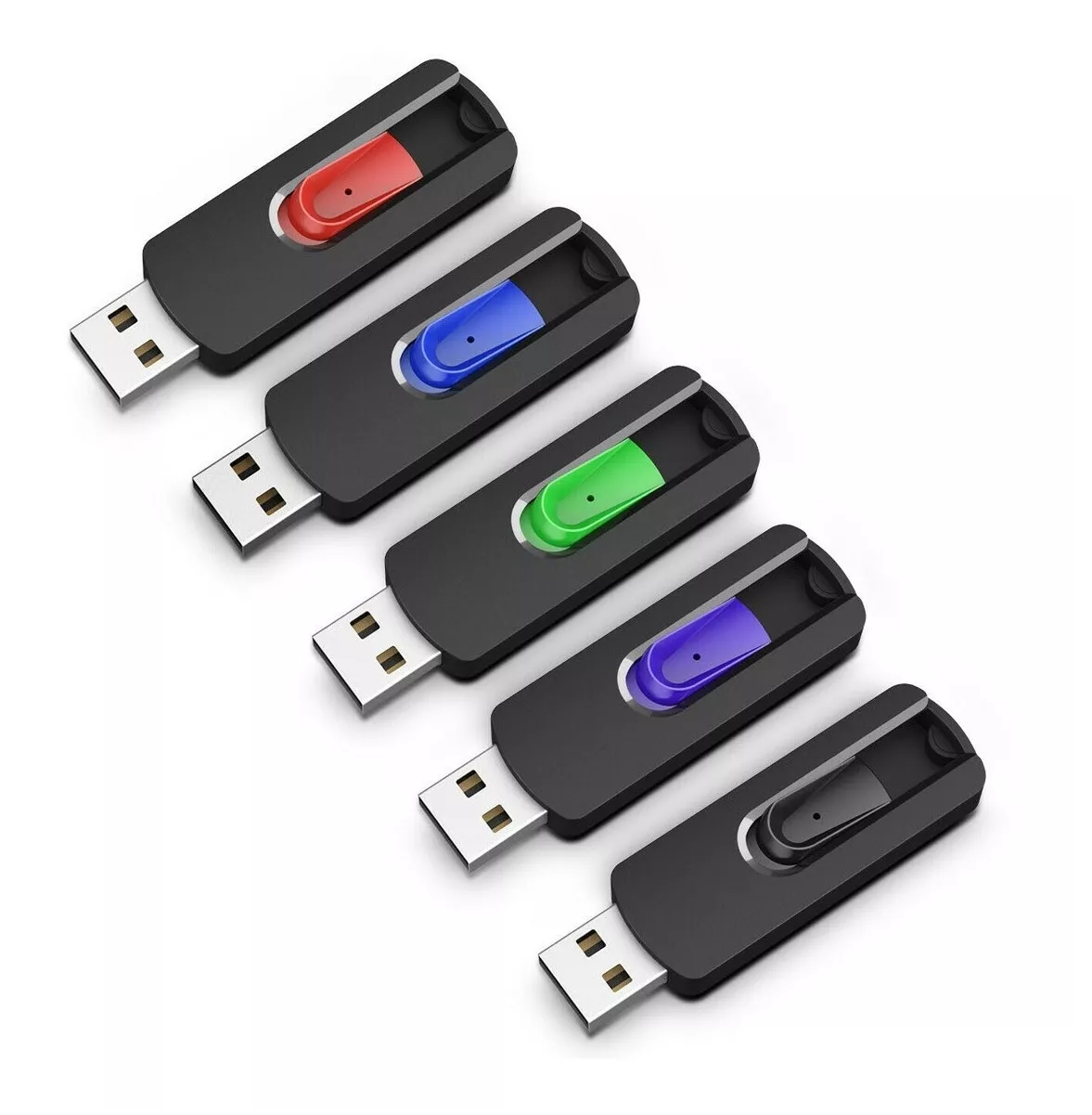 Foto 3 pulgar | 5 Piezas Memoria Usb 2.0 Topesel De 64 Gb, Negro