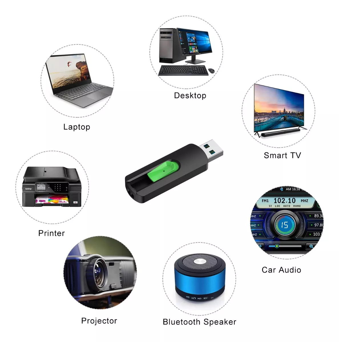 Foto 5 pulgar | 5 Piezas Memoria Usb 2.0 Topesel De 64 Gb, Negro