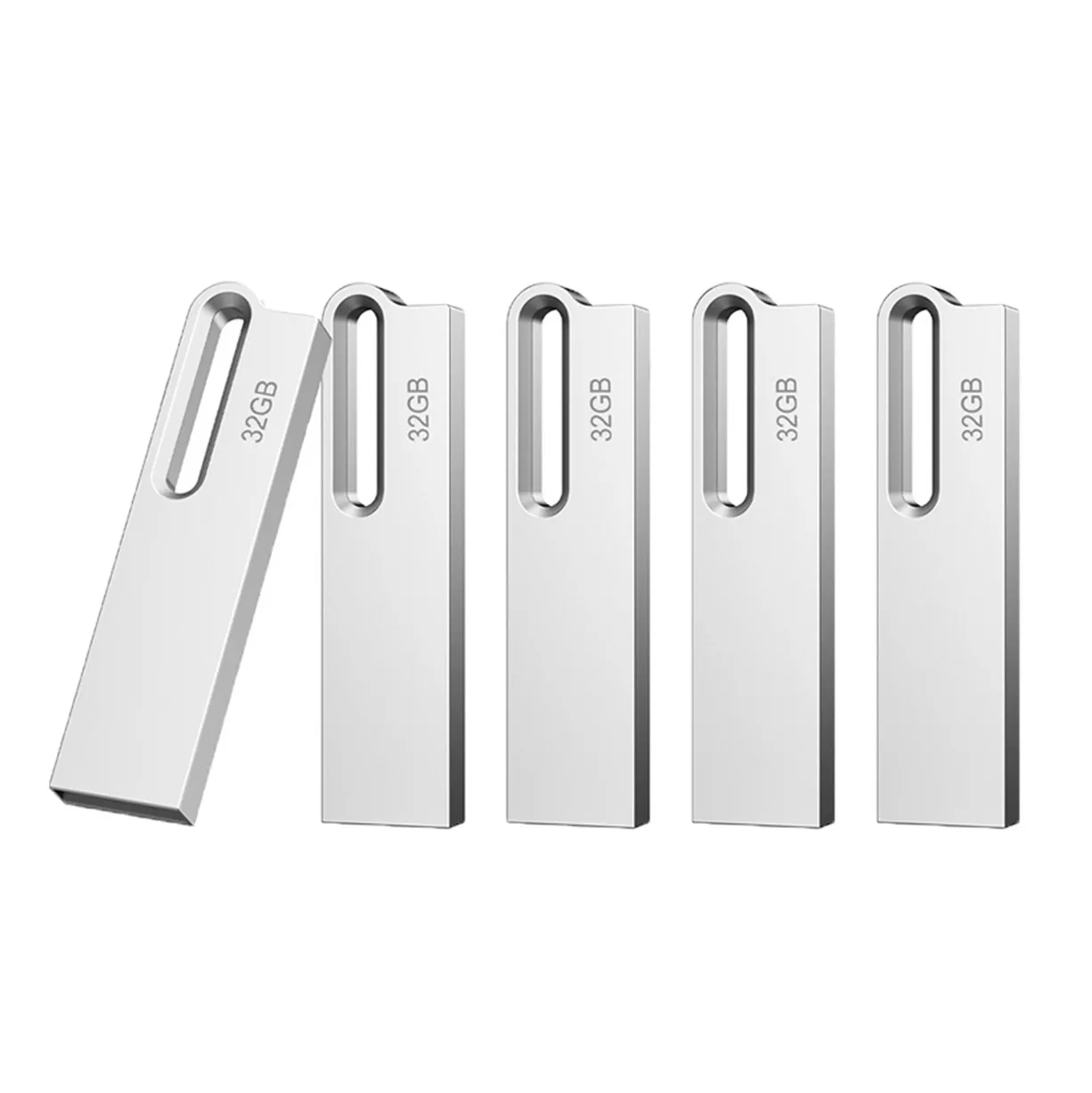 Foto 2 pulgar | Memorias USB 2.0 De 32gb Plateadas 5 Piezas Plata