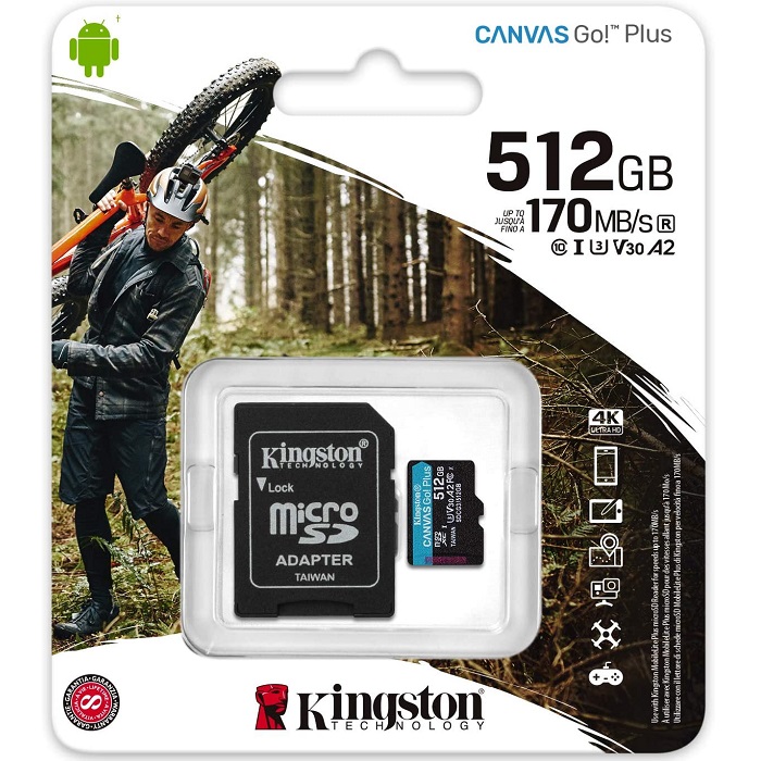 Foto 4 pulgar | Memoria Microsd 512gb Kingston Sdxc Clase 10 Canvas Go! Plus con Adaptador Sdcg3/512gb