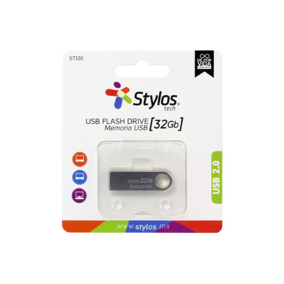 Foto 2 pulgar | Memoria Usb Metálica 32gb Stylos