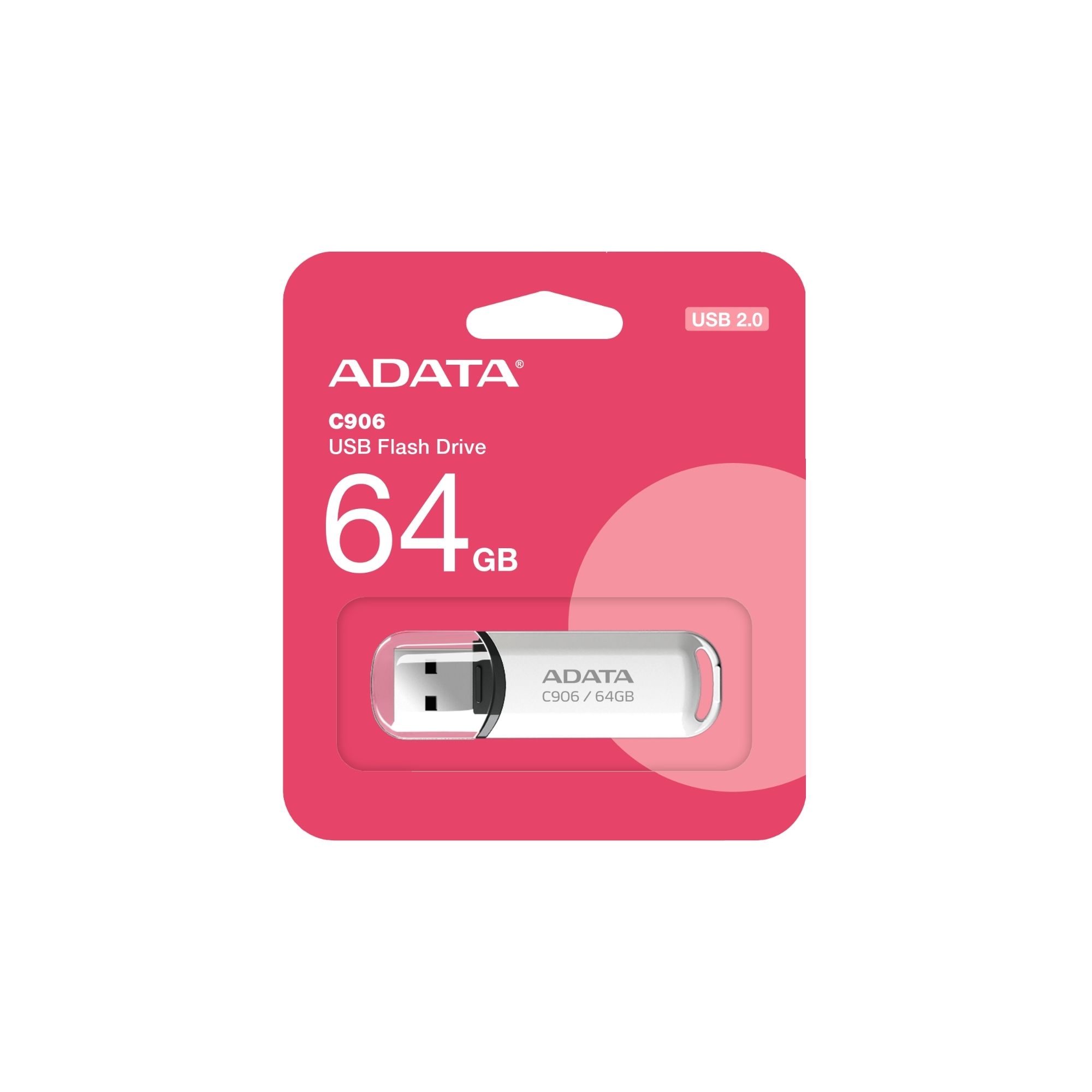 Foto 4 pulgar | Memoria Usb 2.0 de 64 Gb Adata C906 Blanca