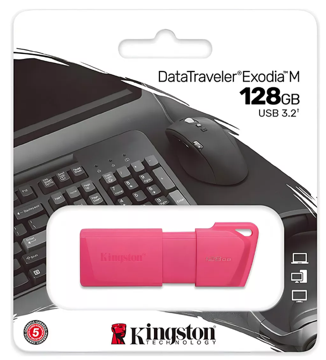 Foto 2 pulgar | Memoria Usb 128gb Kingston Datatraveler Exodia Morado 3.2 Color Rosa