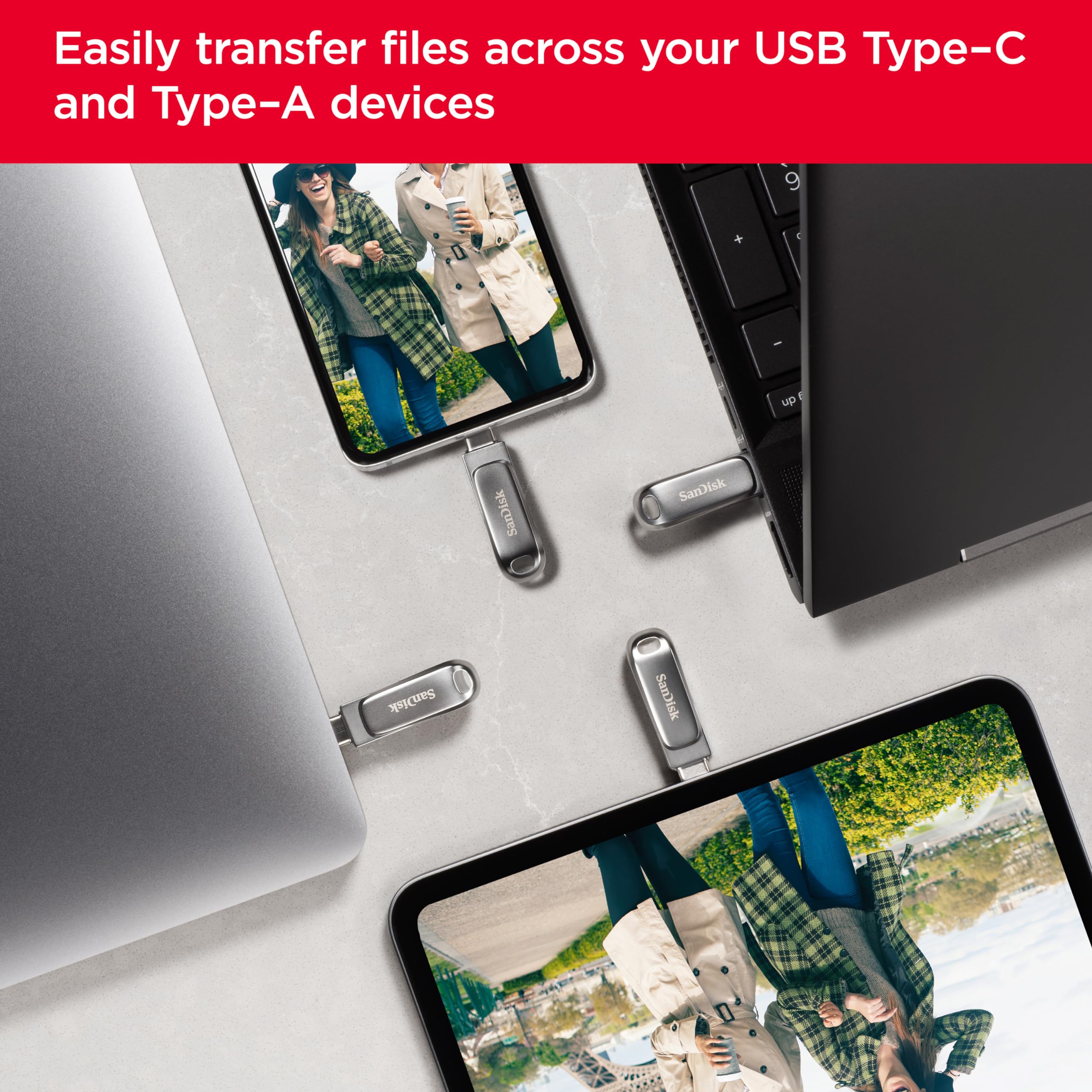 Foto 3 | Unidad Flash USB Sandisk Ultra Dual Drive Luxe de 512 GB - Venta Internacional